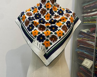 Vintage Lanvin Silk Scarf Lanvin Silk Muffler Vintage Lanvin Silk Neck Scarf Vintage Lanvin Head Scarf Lanvin Silk Shawl