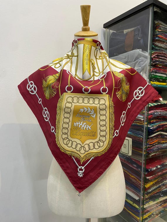 ヴィンテージ エルメス クリケティス シルク スカーフ エルメス
