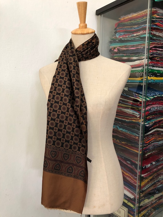 Buy Vintage Silk Scarf, Twill Silk Scarf, Vintage Silk Muffler