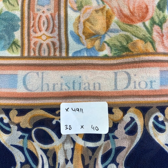 Vintage Christian Dior Silk Scarf Christian Dior … - image 6