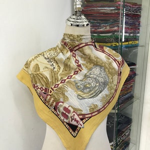 Vintage Salvatore Ferragomo Silk Stole,Salvatore Ferragomo Silk Scarf, Ferragomo Silk Muffler, Salvatore Ferragomo Floral Scarf