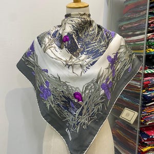 Vintage Aquascutum Silk Scarf Aquascutum Silk Muffler Aquascutum Silk Neck Scarf Aquascutum Silk Neck Warmer