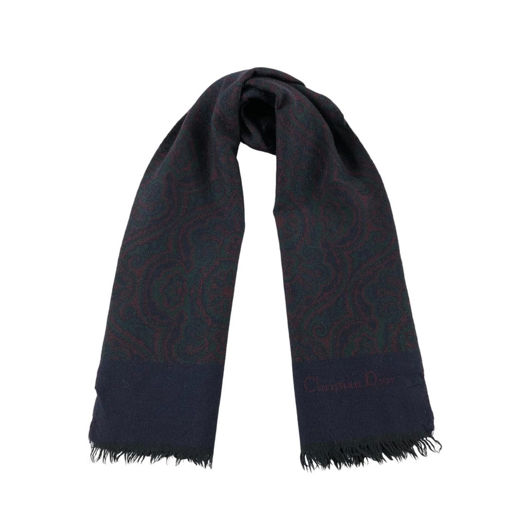 Christian Dior Scarf Muffler Vintage Dior Wool Scarves Dior Unisex