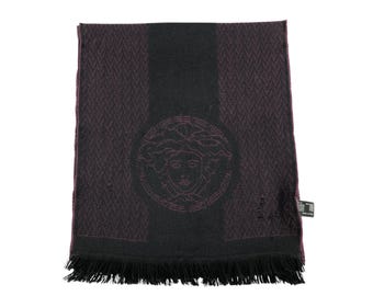 Vintage Versace Scarf Muffler Versace Check Scarves Vintage