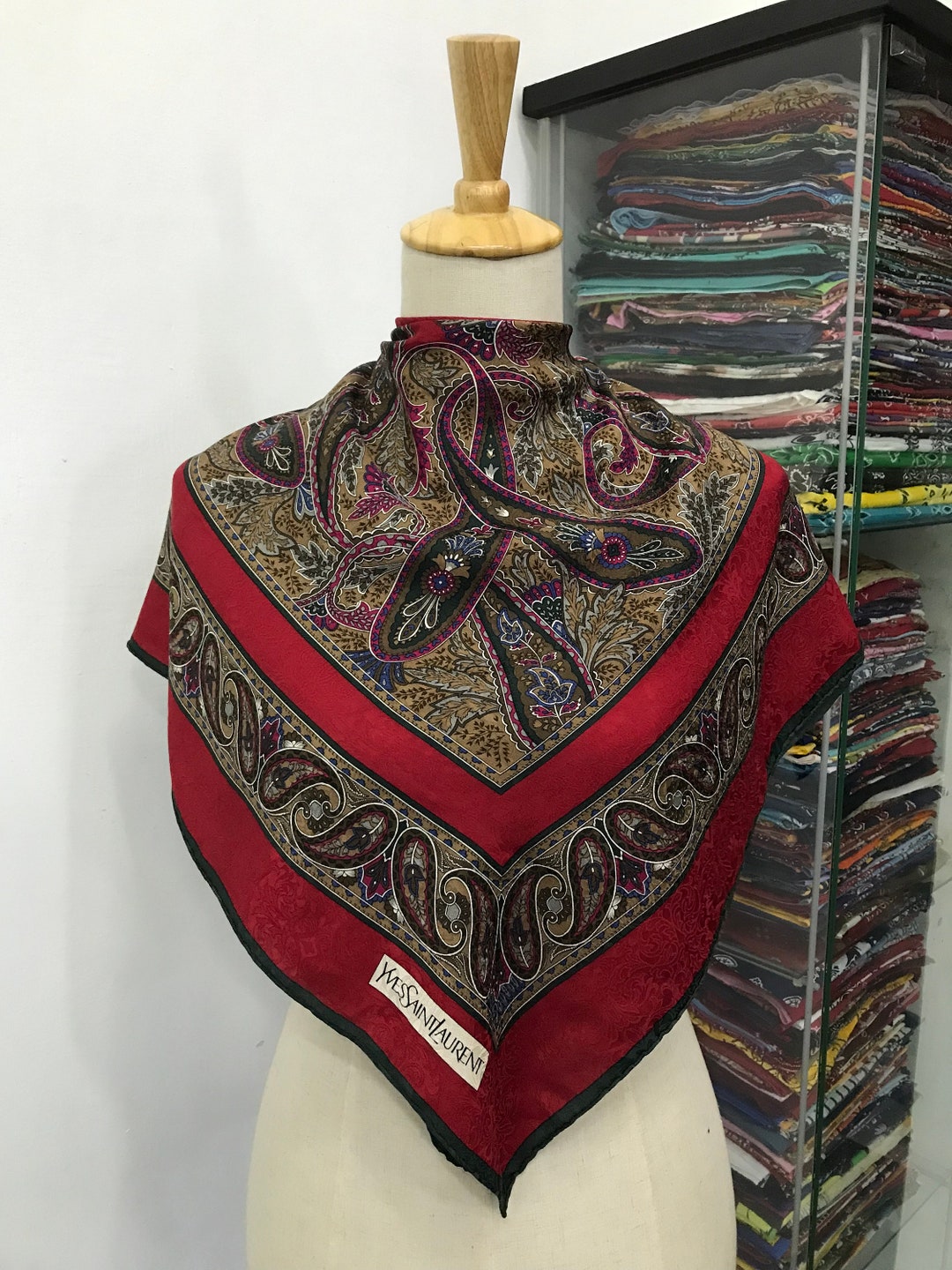 Vintage Yves Saint Laurent Silk Scarf Yves Saint Laurent