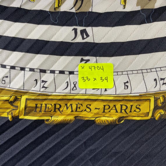 ヴィンテージ エルメス 占星術 DIES ET HORE プリーツシルクスカーフ