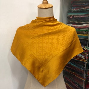 Vintage David Hicks Scarf, Twill Silk Scarf, Vintage Silk Muffler, Vintage Neck Scarf, Vintage Neck Accessories, Vintage Italian Silk Scarf,