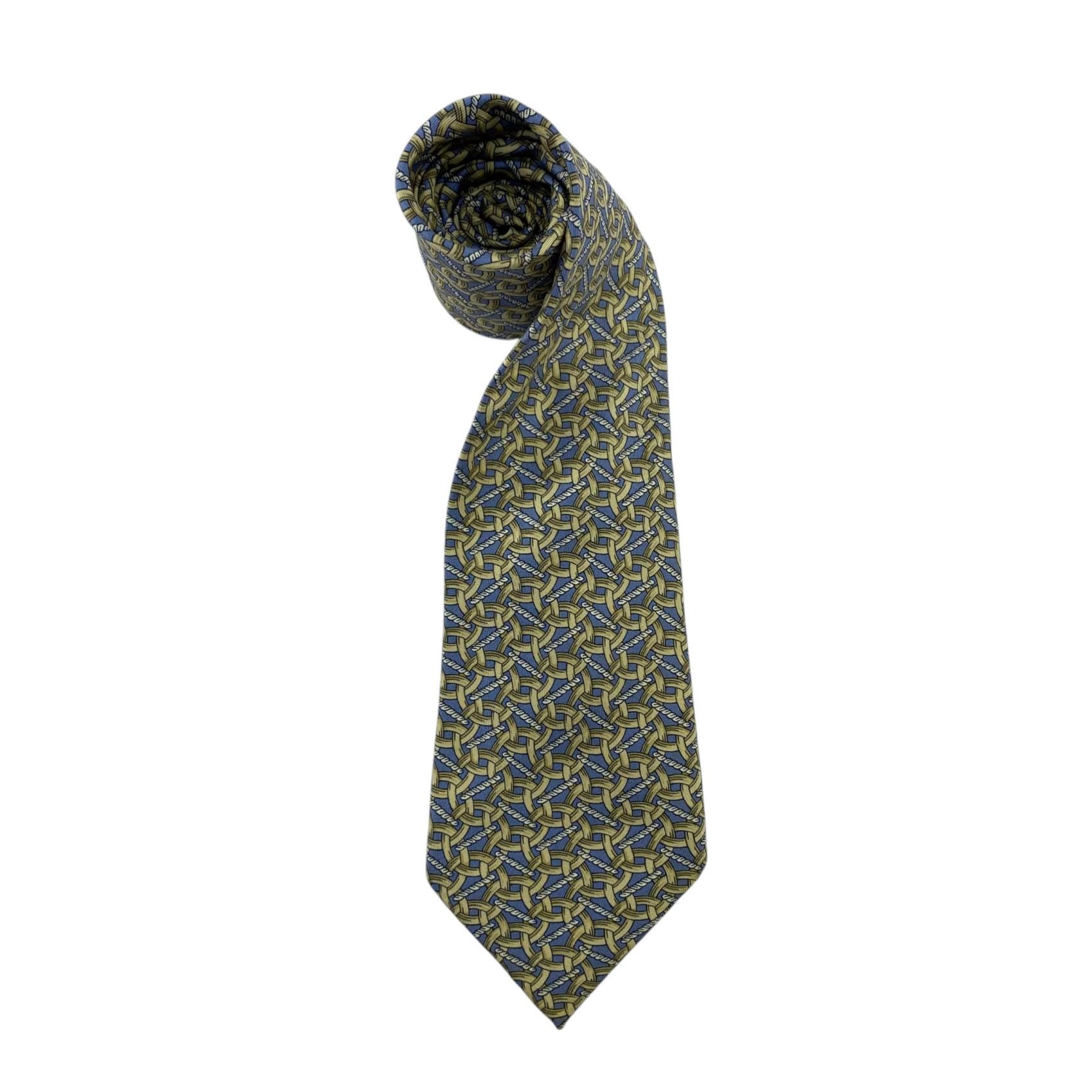 Vintage Hermès Paris Silk Tie 399 EA, Authentic Hermès Neck Tie