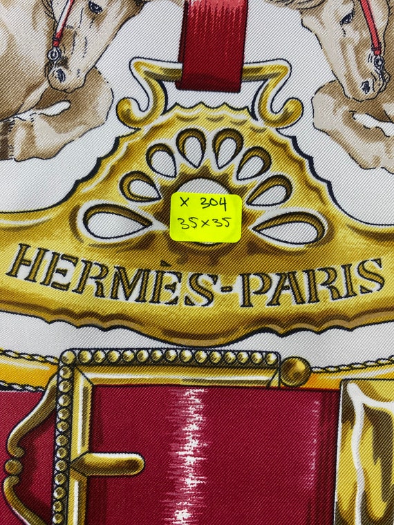 Vintage Hermes Chevaux De Trait Silk Scarf Hermes… - image 10