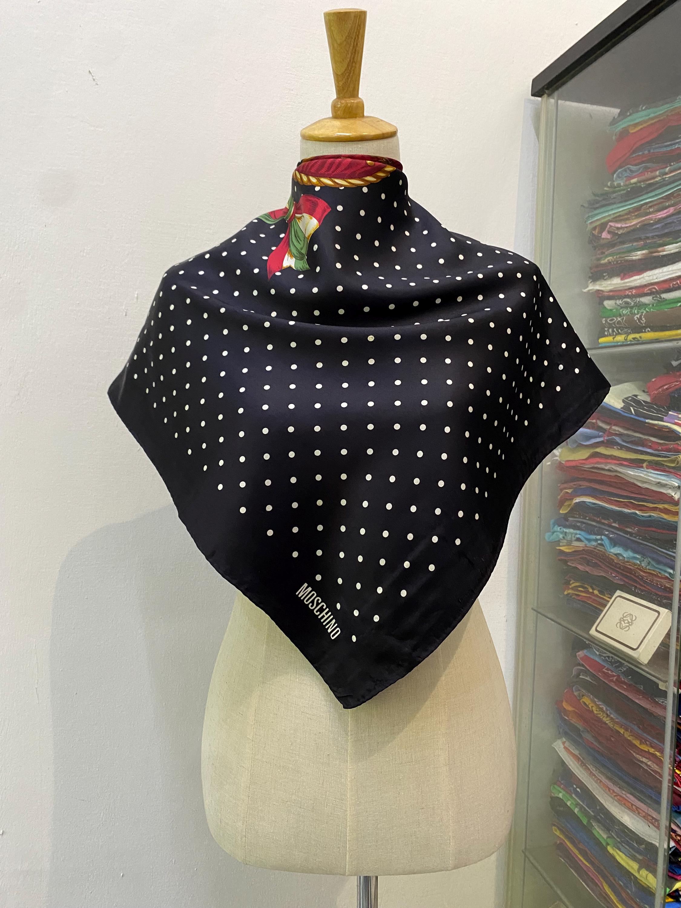 Moschino Silk Scarf - Etsy Canada