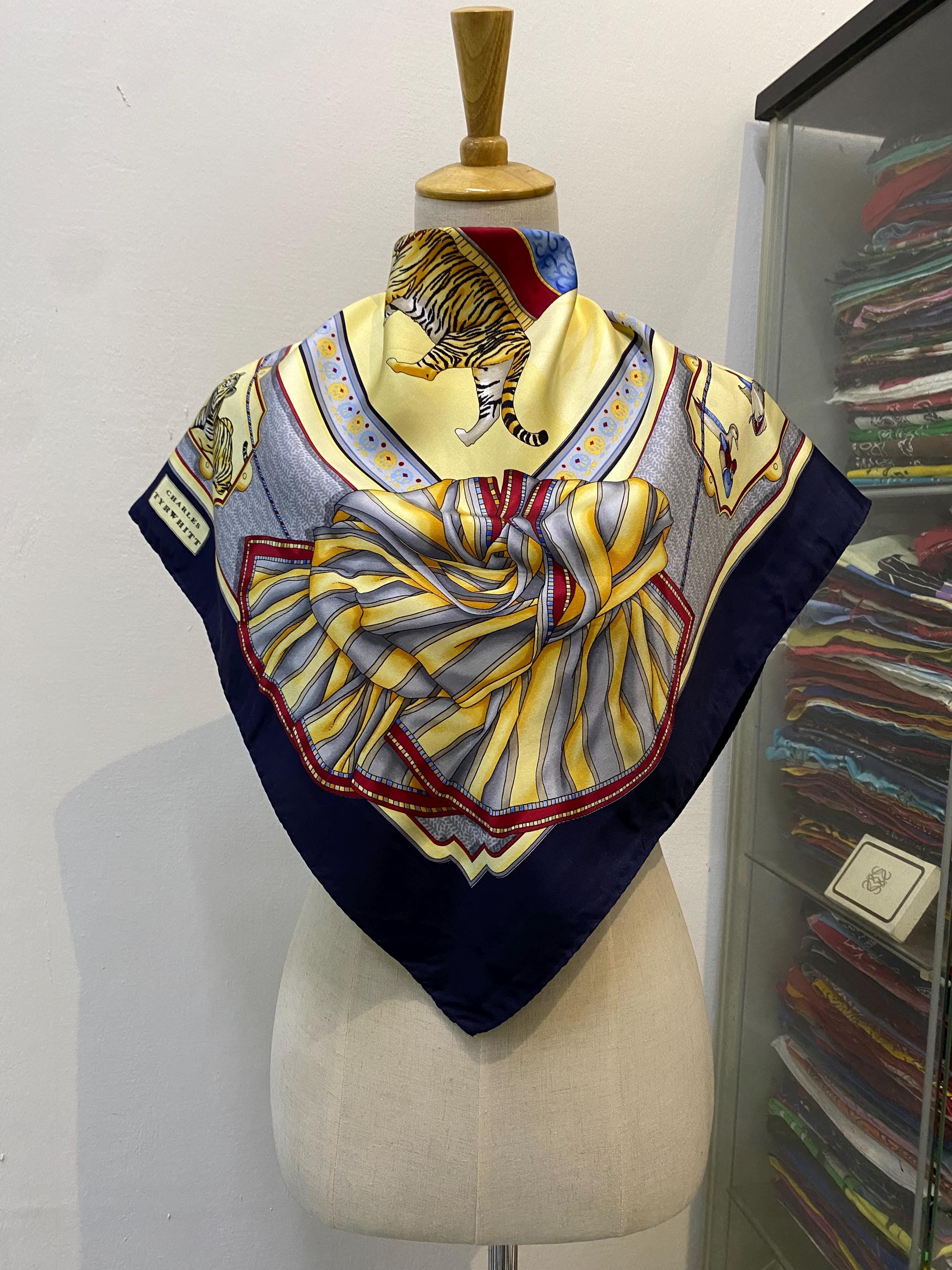 Vintage Charles Tyrwhitt Silk Scarf, Twill Silk Scarf, Vintage