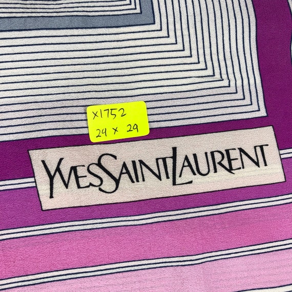 Vintage Yves Saint Laurent Silk Scarf Yves Saint … - image 10