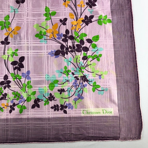 Vintage Christian Dior Silk Scarf Christian Dior … - image 4