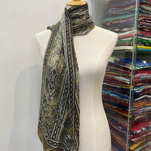 Vintage Yves Saint Laurent Silk Scarf Yves Saint Laurent Silk Muffler Yves Saint Laurent Silk Neck Scarf Yves Saint Laurent Silk Neck Warmer