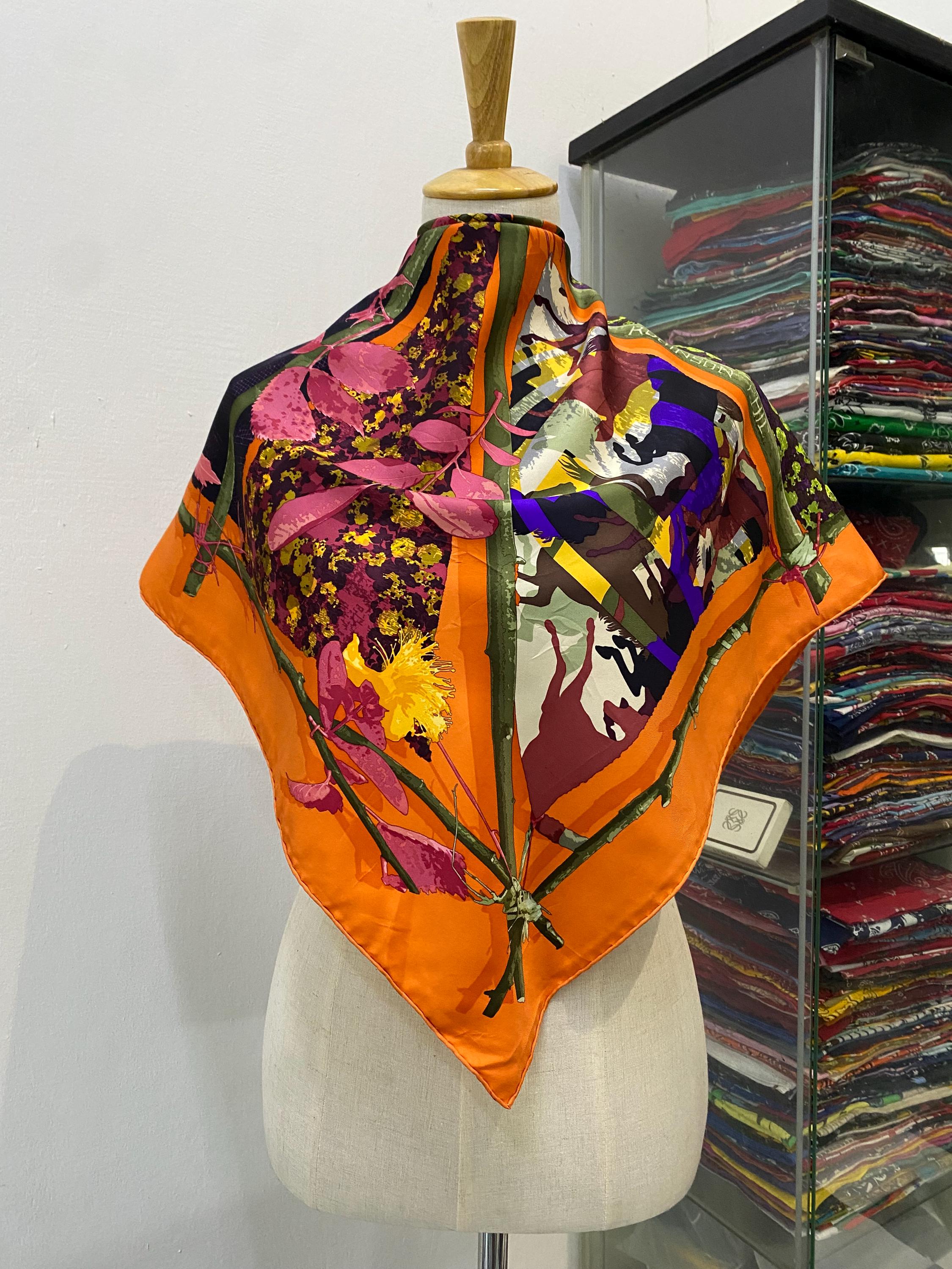 Vintage Hermes Le Robinson Chic Silk Scarf Vintage Hermes Scarf