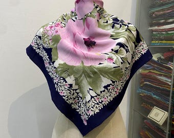 Vintage Nina Ricci Silk Scarf Nina Ricci Silk Shawl Nina Ricci Silk Muffler Vintage Nina Ricci Silk Neck Scarf Nina Ricci Foulards