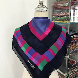 Vintage Yves Saint Laurent Silk Scarf Yves Saint Laurent Silk Muffler Yves Saint Laurent Silk Neck Scarf Yves Saint Laurent Silk Neck Warmer