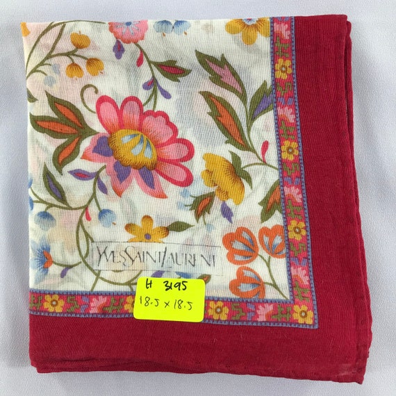 Vintage Yves Saint Laurent Handkerchief, Yves Sai… - image 5