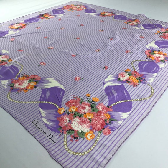 Vintage Christian Dior Silk Scarf Christian Dior … - image 5