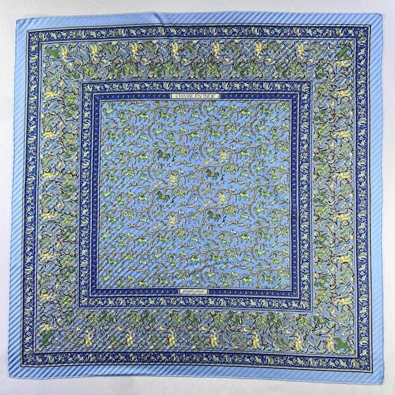 ヴィンテージ エルメス インド風 シルクスカーフ エルメス 34x34