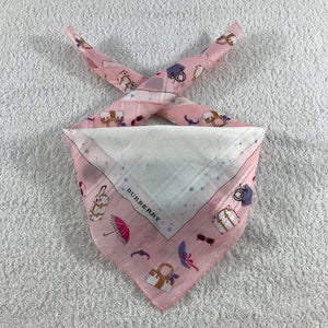 Vintage Burberry Handkerchief,  Burberry Bandana, Vintage Burberry Pocket Square, Burberry Scarf, Burberry Neck Scarf