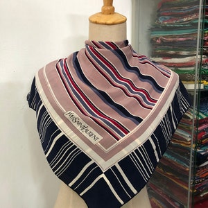 Vintage Yves Saint Laurent Silk Scarf Yves Saint Laurent Silk Muffler Yves Saint Laurent Silk Neck Scarf Yves Saint Laurent Silk Neck Warmer