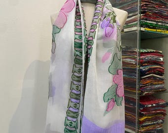 Vintage Etro Silk Scarf, Etro Paisley Scarf, Authentic Etro Scarf, Vintage Etro Milano Silk Scarf, Etro Silk Stole, Vintage Etro Flower
