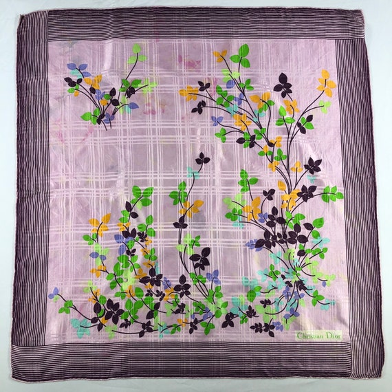 Vintage Christian Dior Silk Scarf Christian Dior … - image 2