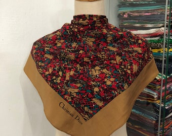 Vintage Christian Dior Zijden Sjaal Christian Dior Sjaal Dior Zijden Uitlaat Christian Dior Zijden Hoofddoek Vintage Dior-sjaal Dior Halsdoek