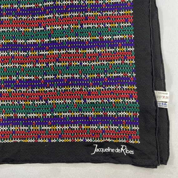 Vintage Jacqueline de Ribes Silk Scarf, Twill Silk Scarf, Vintage Silk Muffler, Vintage Neck Scarf, Vintage Neck Accessories View 3
