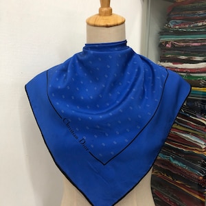 Vintage Christian Dior Silk Scarf Christian Dior Shawl Dior Silk Muffler Christian Dior Silk Head Scarf Vintage Dior Scarf Dior Neck Scarf