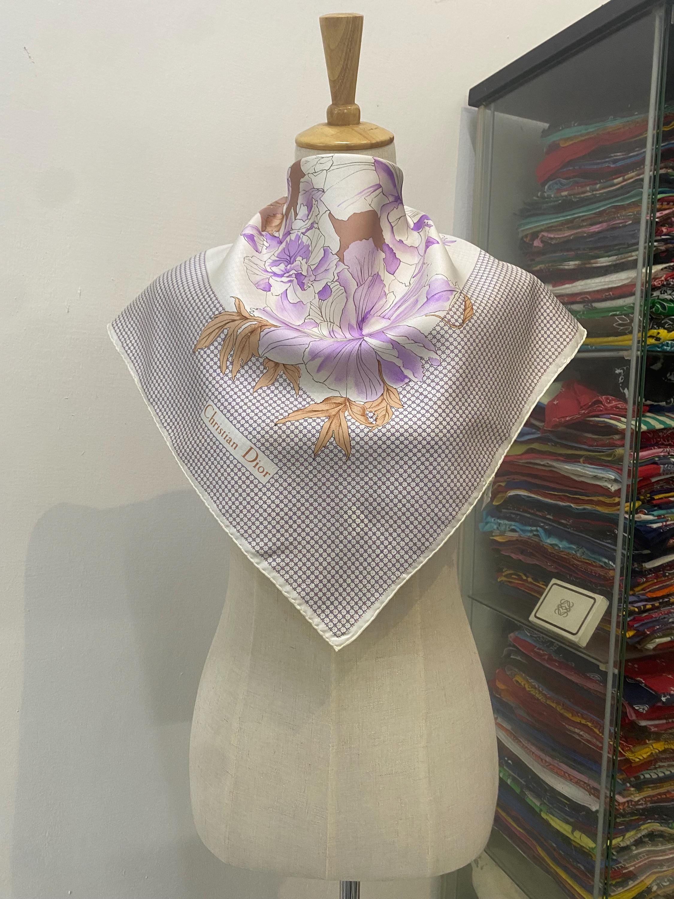 Vintage Christian Dior Silk Scarf Christian Dior Shawl Dior Silk