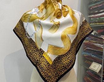 Vintage Lanvin Silk Scarf Lanvin Silk Muffler Vintage Lanvin Silk Neck Scarf Vintage Lanvin Head Scarf Lanvin Silk Shawl
