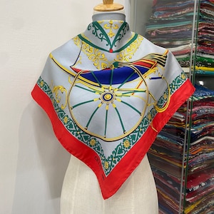 Vintage Celine Silk Scarf, Celine Silk Muffler, Vintage Celine Square Scarf, Vintage Celine Shawl, Celine Silky Scarf