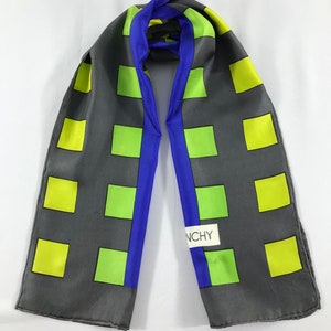Vintage Givenchy Silk Scarf Givenchy Neck Scarf Givenchy Silk Muffler Givenchy Big Logo Givenchy Neck Warmer Givenchy Silk Shawl