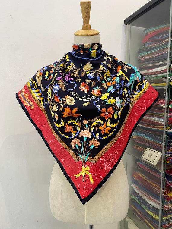 Vintage Hermes Pierres D'orient Et D'occident Silk Scarf Hermes