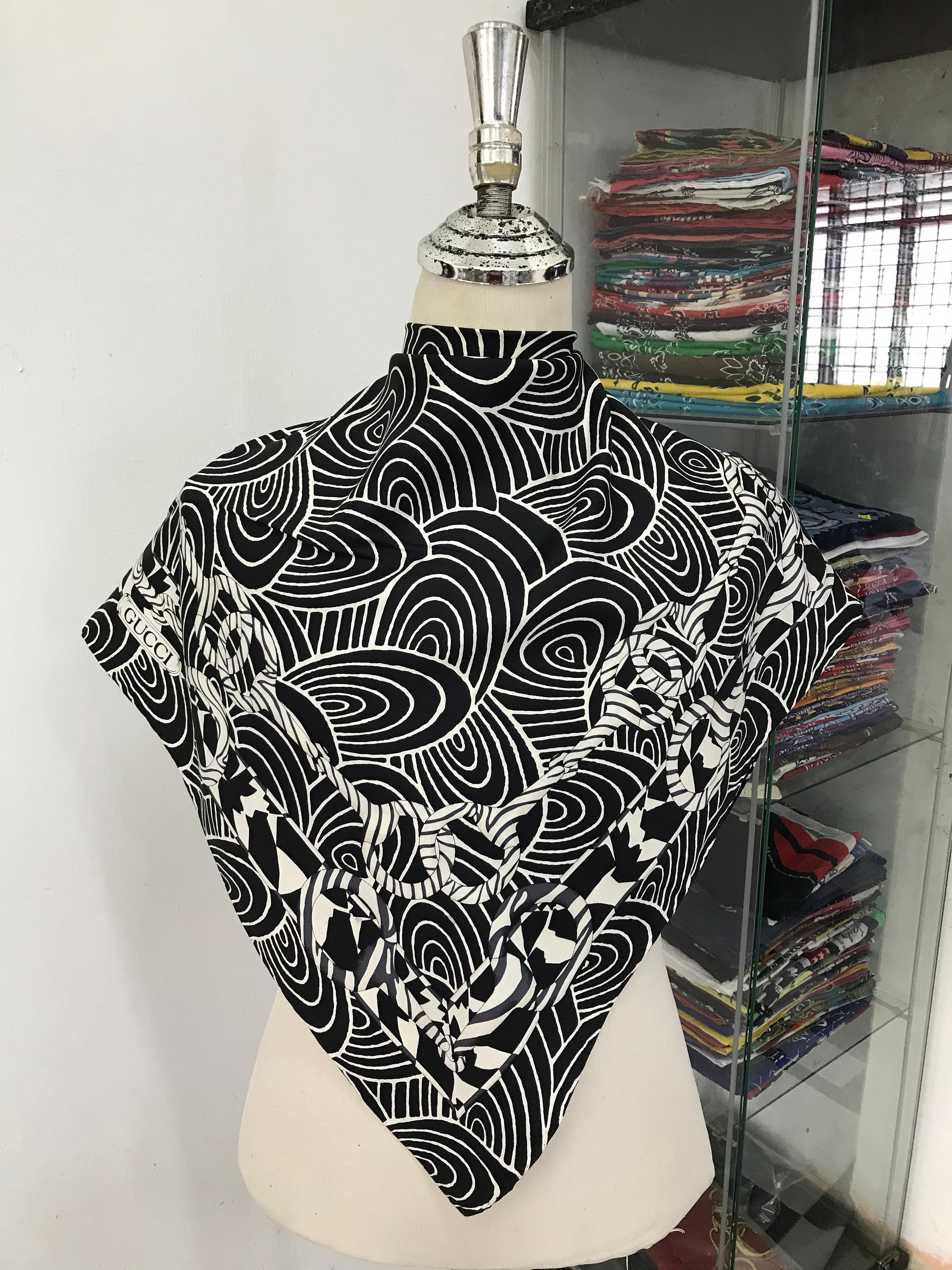 Vintage Gucci Silk Scarf Gucci Silk Muffler Gucci Neck Scarf Etsy UK