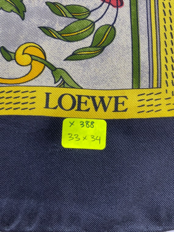 Vintage Loewe Silk Scarf, Loewe Silk Neckerchief,… - image 4