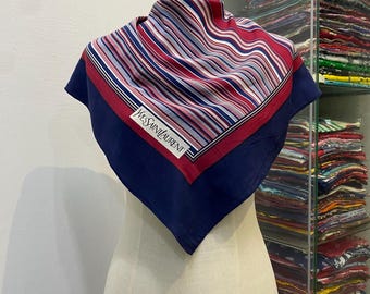 ヴィンテージ イヴ・サンローラン シルクスカーフ ペイズリー柄