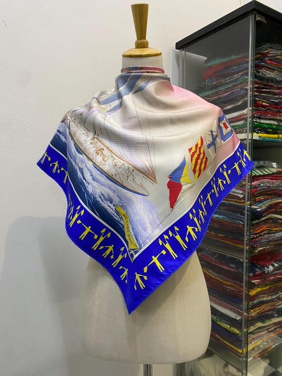 Vintage Hermes En Course Silk Scarf Hermes Silk Scarf Vintage Hermes Foulards Hermes Square Scarf Vintage Hermes Silk Shawl