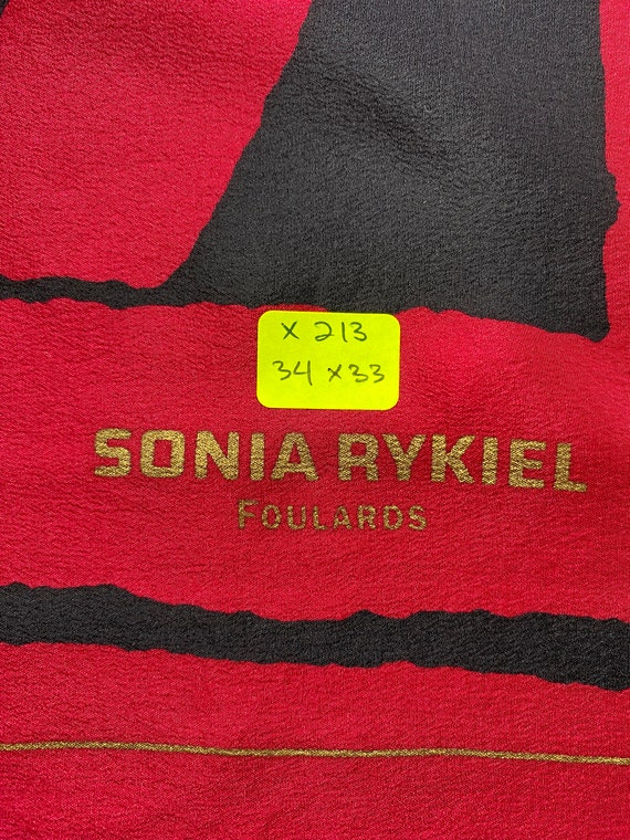 Foulard En Soie Sonia Rykiel - Motif Floral Multicolore, Carré, Occasion En Bon état