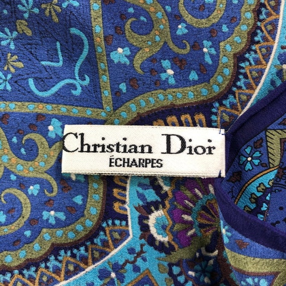 Vintage Christian Dior Silk Scarf Christian Dior … - image 5