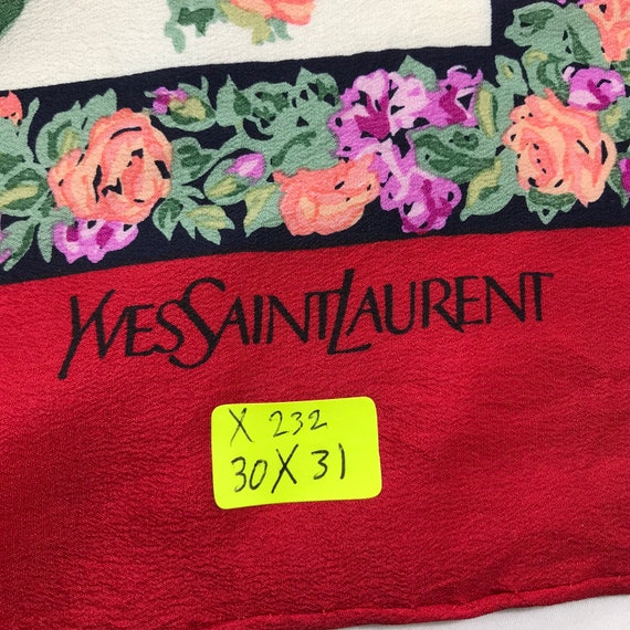 Vintage Yves Saint Laurent Silk Scarf Yves Saint … - image 6