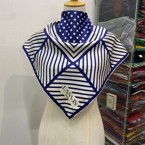Vintage Lanvin Silk Scarf Lanvin Silk Muffler Vintage Lanvin Silk Neck Scarf Vintage Lanvin Head Scarf Lanvin Silk Shawl
