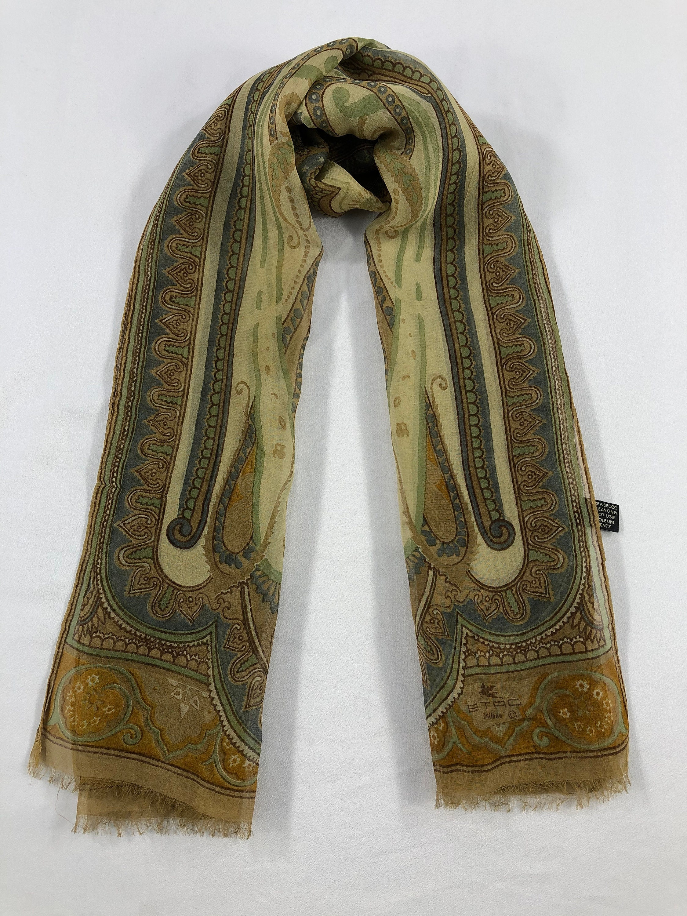 spons Achtervolging Veraangenamen Vintage Etro zijden sjaal Etro Paisley sjaal authentieke - Etsy België