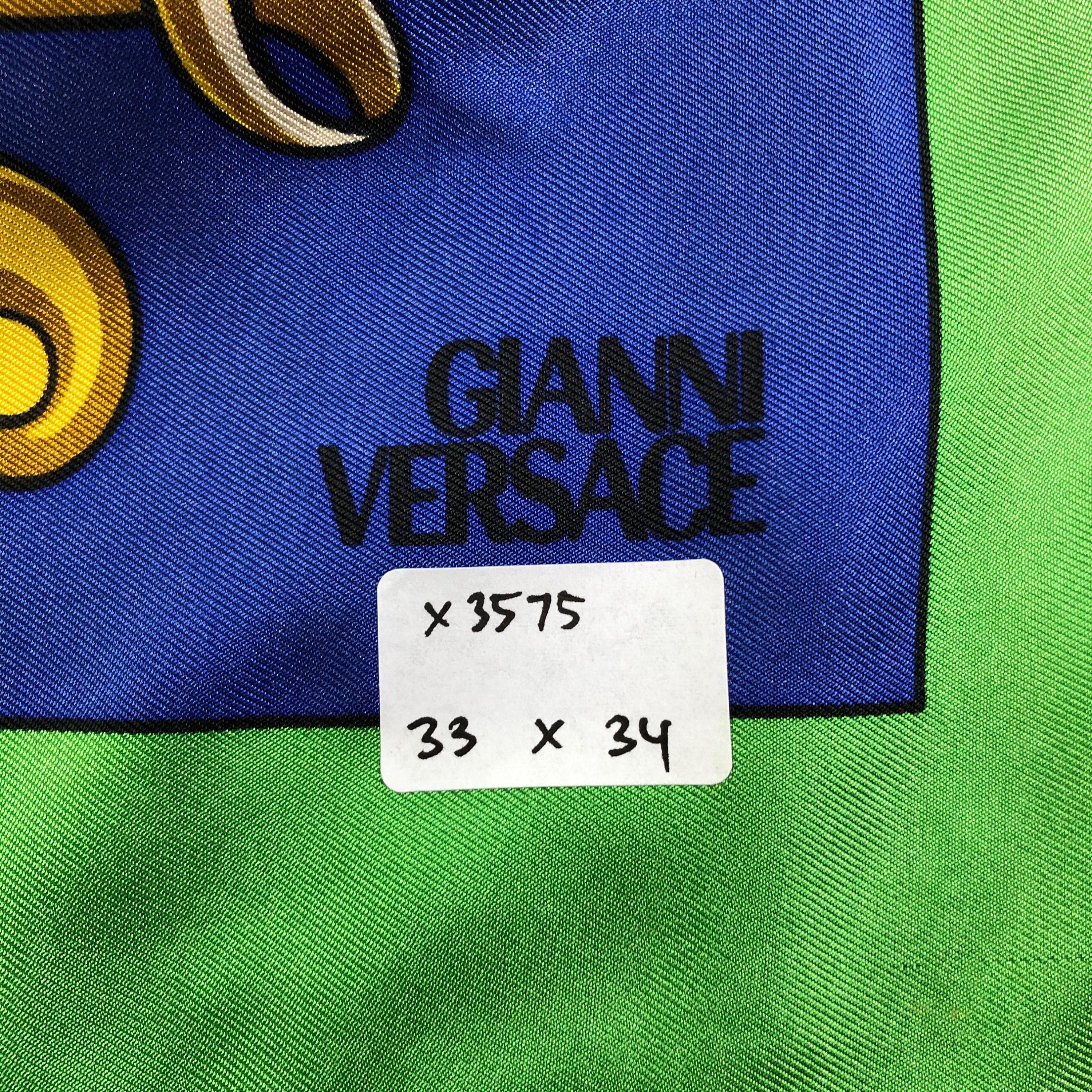 Vintage Versace Silk Scarf Gianni Versace Silk Muffler Versace