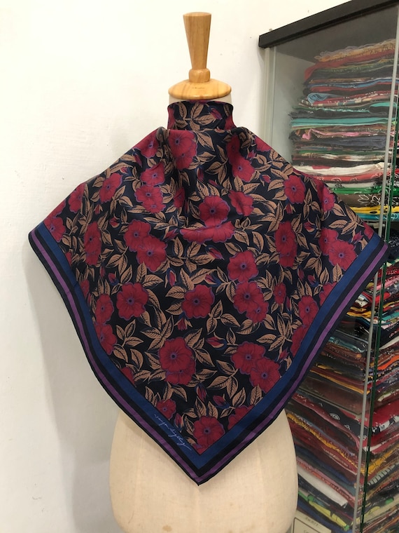 Vintage Vanzon Singthong Silk Scarf, Vintage Silk 