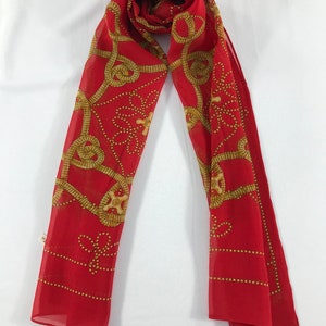 Vintage Moschino Silk Scarf Moschino Silk Muffler Vintage Moschino Silk Neck Scarf Moschino Silk Head Scarf Moschino Shawl