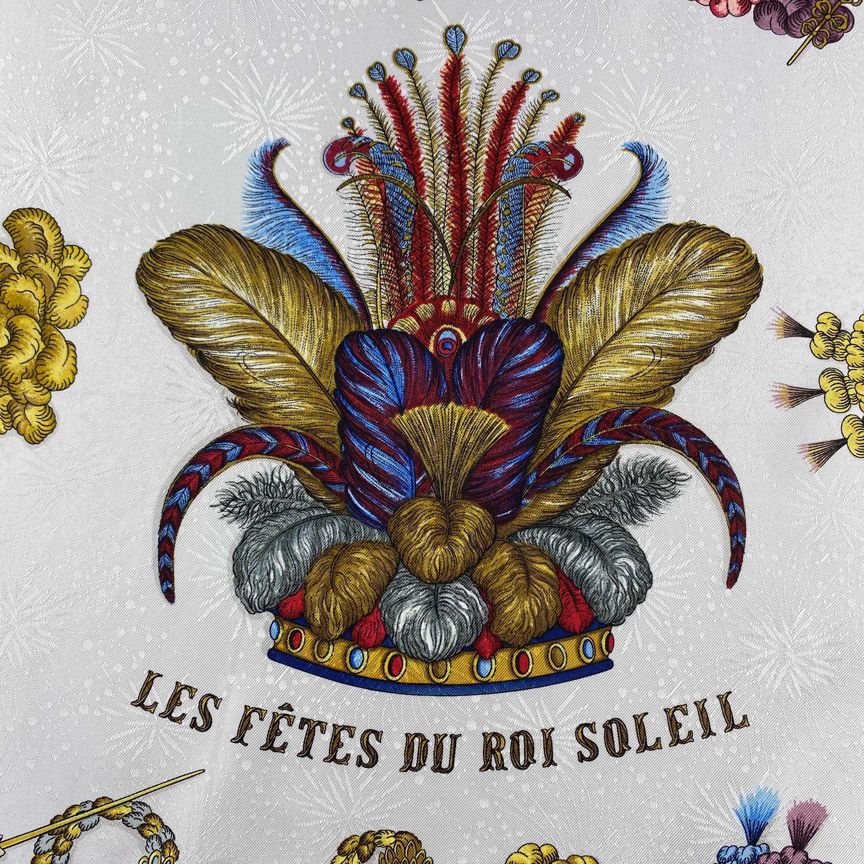 Vintage Hermes Les Fetes Du Roi Soleil Silk Scarf Hermes Silk