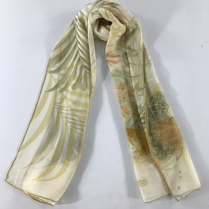 Vintage Salvatore Ferragomo Silk Stole,Salvatore Ferragomo Silk Scarf, Ferragomo Silk Muffler, Salvatore Ferragomo Floral Scarf
